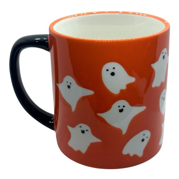 LANG by Design Group Orange & Black “Squad Ghouls” Halloween Coffee Mug 18 oz. - Picture 5 of 11